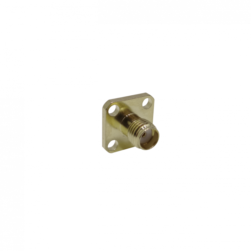 .SMA-Hembra Chasis-4perf Panel Conector Soldable