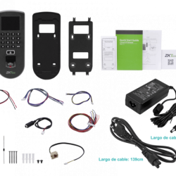 ZK c/Pantalla Control Acceso RS485 LAN/IP inc-12V Huella-RFID 175x82mm