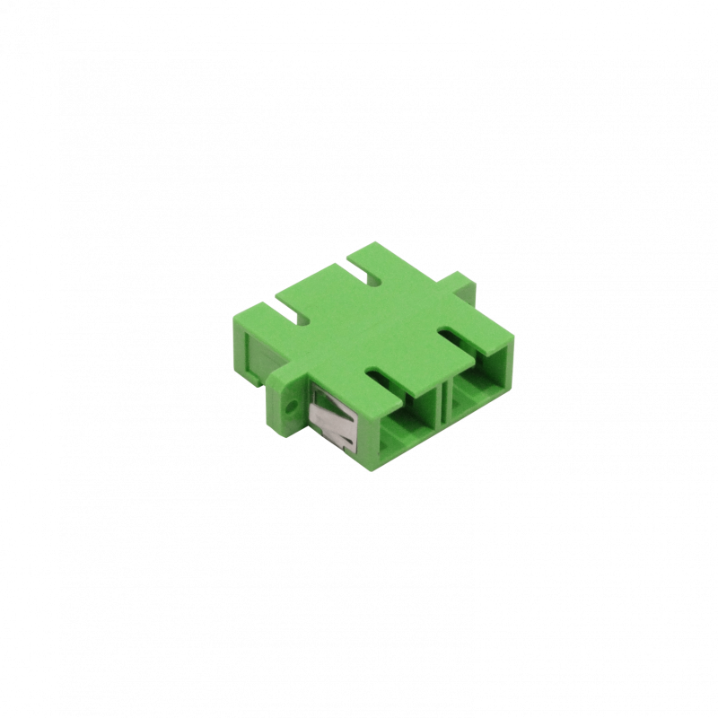 SC-SC Verde/APC SM DX-Duplex Copla Fibra Adaptador p/Cabecera-CL/Caja