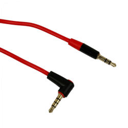 3,5mm-MM 90-Grados Macho-Macho 1mt Cable Audio Plug Phone-1/8 100cm