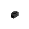 Negro CAT6 UTP Copla RJ45-RJ45 Keystone Feedthrough