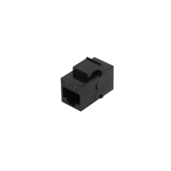 Negro CAT6 UTP Copla RJ45-RJ45 Keystone Feedthrough
