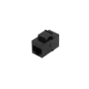 Negro CAT6 UTP Copla RJ45-RJ45 Keystone Feedthrough