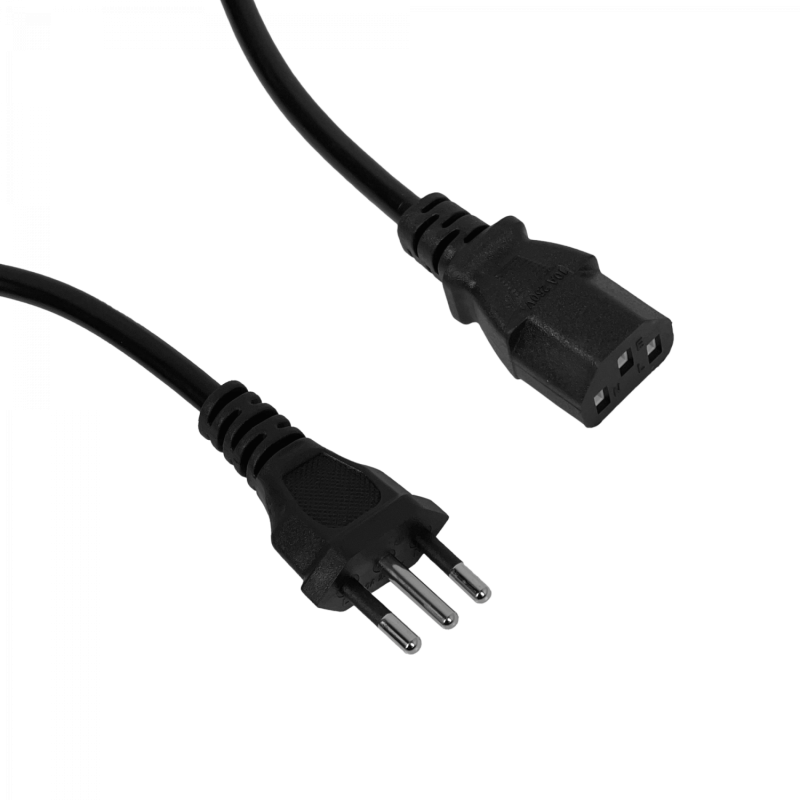 1,8mt 3x0,75mm2 Chile-C13 6A Cable Poder CEI23-16-VII 180cm Aleacion