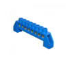 Regleta Azul 8-Conexiones 4mm Riel Din Distribucion Electrica