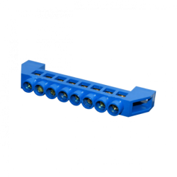 Regleta Azul 8-Conexiones 4mm Riel Din Distribucion Electrica