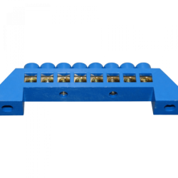 Regleta Azul 8-Conexiones 4mm Riel Din Distribucion Electrica