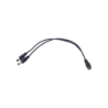1-DC-H a 2-DC-M Cable Divisor 5,5x2,1mm Larg11mm 22cm+22cm Negro