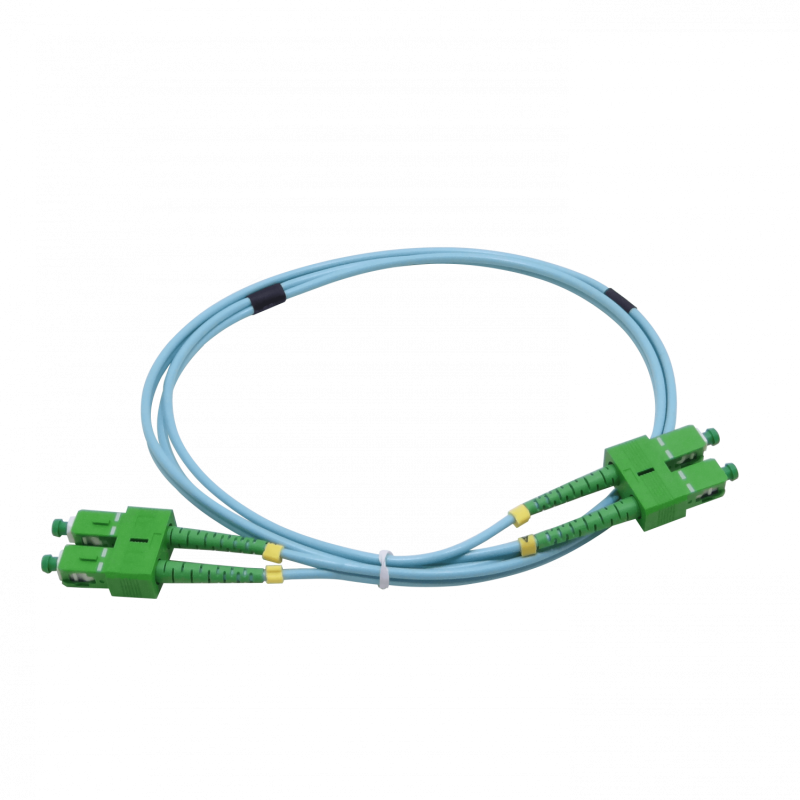 1mt SC/APC-SC/APC OM3 Multimodo MM Duplex Jumper Fibra LSZH