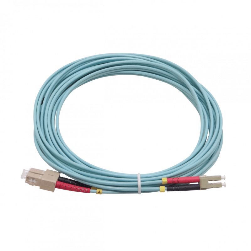 5mt LC-SC OM3 MultiModo MM Duplex Jumper Fibra 50/125um 3.0mm LSZH