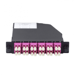 OM4 24-LC 2-MPO/M Cassette para/1U-3P 130mm Fibra Pre-conectorizada