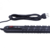 RITTIG Negro 5-IH 2-USB5V Alarg 3mts 10A-250V 2200W Piloto-Interruptor