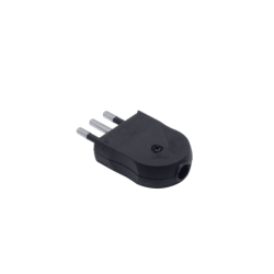 REMA 2P+T Negro 10A SEC-49028 Enchufe Macho Volante con-Tierra