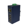 PLANET 8-1000 2-SFP Switch Industrial no-Admin Riel-DIN 12-48VDC 24VAC