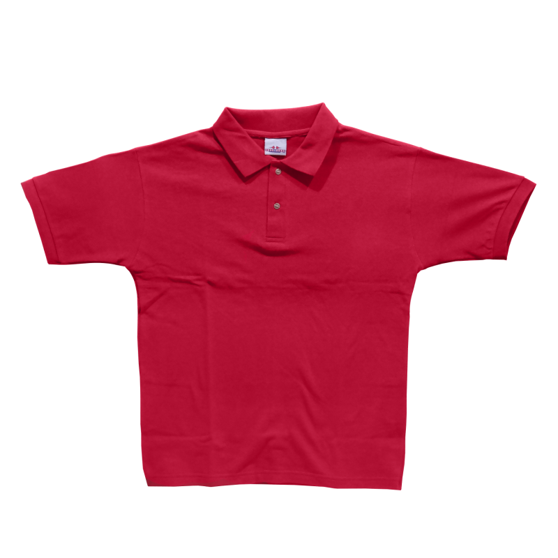 INDUSBORD Talla-S Rojo Manga Corta Polera Roja Pique 100pct Algodon