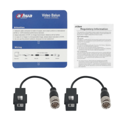 DAHUA 4K Video Balun 1-Par Pin-Push CAT5E/6 Pasivo CCTV BNC-Macho