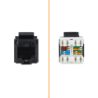 FURUKAWA Negro Cat5e UTP Multilan Punch Keystone Hembra RJ45 35060503