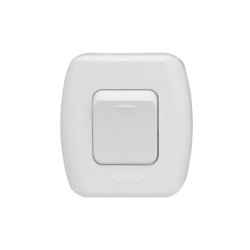 KALOP 9/12 Boton Switch Simple Sobrepuesto Blanco Tekna IP20 KS39650