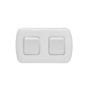 KALOP 9/15 Boton Switch Doble Sobrepuesto Blanco Tekna IP20 KS39651