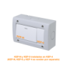KALOP s/Tapa 4-Modulos Caja Gris IP40 4-Puestos Sigma KL42023
