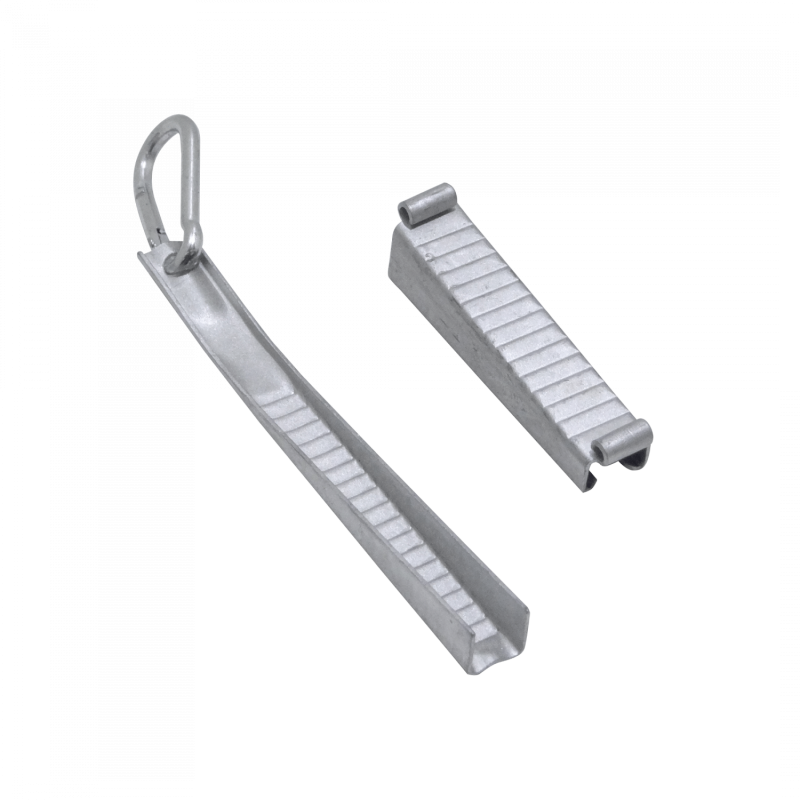 Gancho Metal 40x19x4mm Sujecion Metal 124x20x15mm p/Cable Fibra Drop