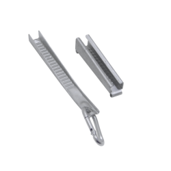 Gancho Metal 40x19x4mm Sujecion Metal 124x20x15mm p/Cable Fibra Drop