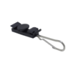 Gancho Metal 77x25x4mm Sujecion Plastic 67x28x17mm p/Cable Fibra Drop
