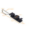 Gancho Metal 77x25x4mm Sujecion Plastic 67x28x17mm p/Cable Fibra Drop