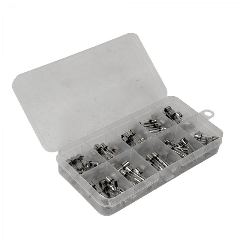 CAJA 100-unids. 0,2A-20A 5x20mm 250V Fusible Rapido Cilindrico Vidrio