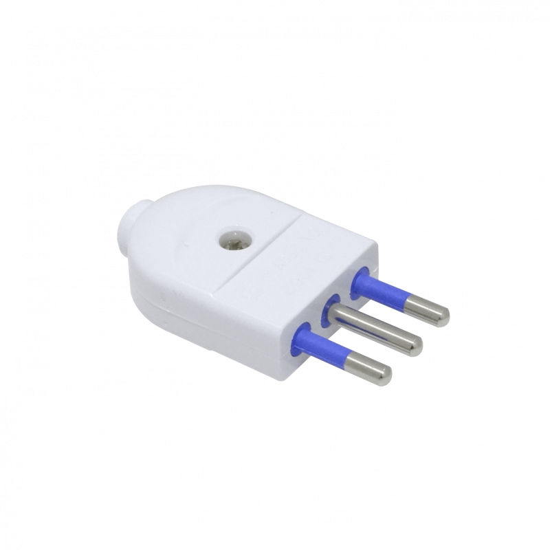 KALOP 2P+T 10A Enchufe Macho Volante Blanco con-Tierra SL1002 KC44550