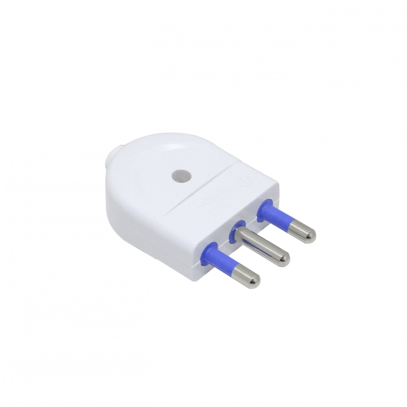 KALOP 2P+T 16A Enchufe Macho Volante Blanco con-Tierra SL1003 KC44560