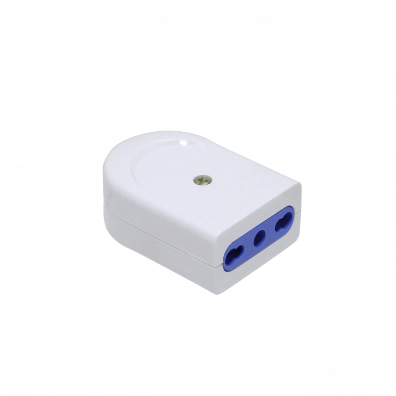 KALOP 10A/16A Enchufe Hembra Volante 2P+T Blanco con-Tierra KC44565