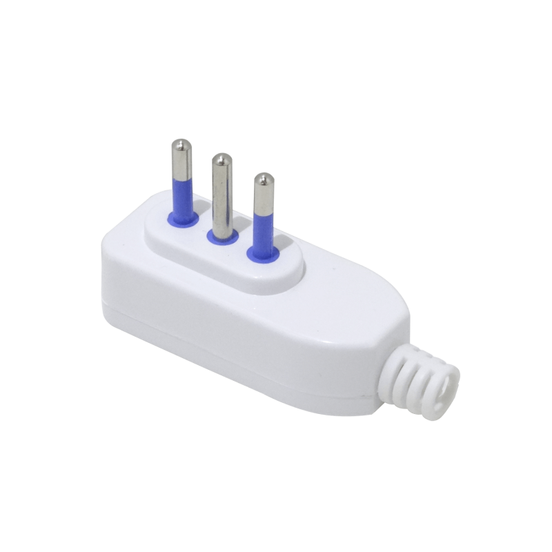 KALOP Lateral 2P+T 10A Enchufe Macho Volante Blanco con-Tierra KC44570