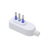 KALOP Lateral 2P+T 10A Enchufe Macho Volante Blanco con-Tierra KC44570