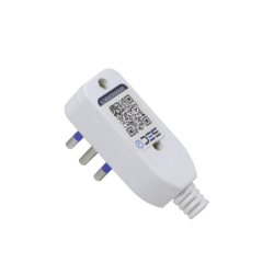 KALOP Lateral 2P+T 10A Enchufe Macho Volante Blanco con-Tierra KC44570