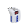 KALOP Triple Interruptor Piloto Enchufe Chileno 10A 250V 2500W Blanco