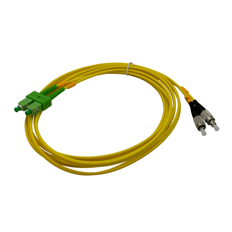 3mt SC/APC-FC/UPC MonoModo SM Duplex Jumper Cable Fibra 9/125um 3mm