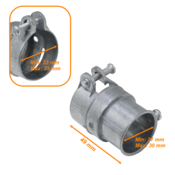1-Pulg Union EMT a Flexible Conduit Adaptador Metalico 27-30/33-35mm