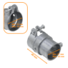 1-Pulg Union EMT a Flexible Conduit Adaptador Metalico 27-30/33-35mm