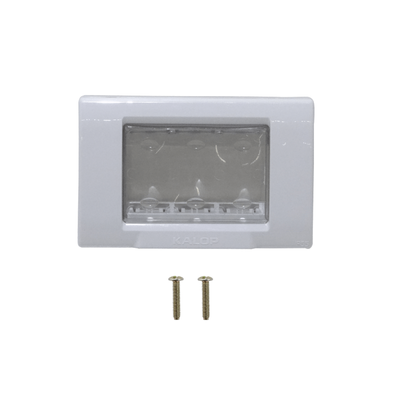 KALOP Tapa Exterior Porta 3-Modulos Gris IP55 3-Puestos Sigma KL42403
