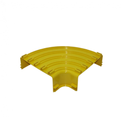 360x100mm Angulo 90º Plano Amarilla PC+ABS LSZH Macho