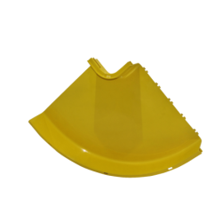 360x100mm Angulo 90º Plano Amarilla PC+ABS LSZH Macho