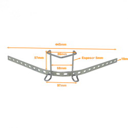 LCMT Bracket Angular PA4EZ p/Escalerilla Canasto Malla Hilo Cablofil