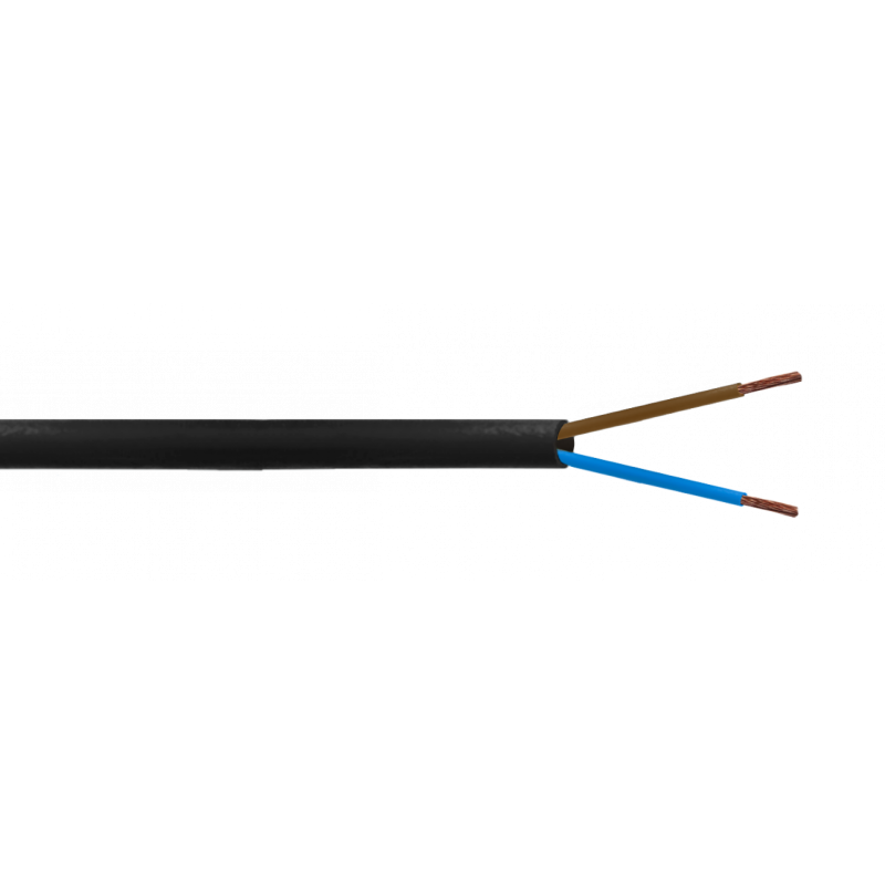 Negro 2x0,50mm 100mt Cable Electrico RVV 2-3AMP 300V AWG20 2x0.50mm