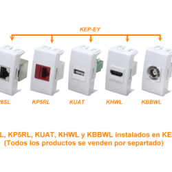 KALOP Blanco 1-Keystone Modulo Vacio requiere bastidor KEP-A