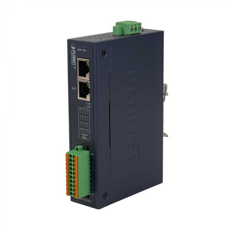 PLANET EtherCAT 16-Entradas I/O 2-RJ45 req9-48VDC 16-ch Digital Input