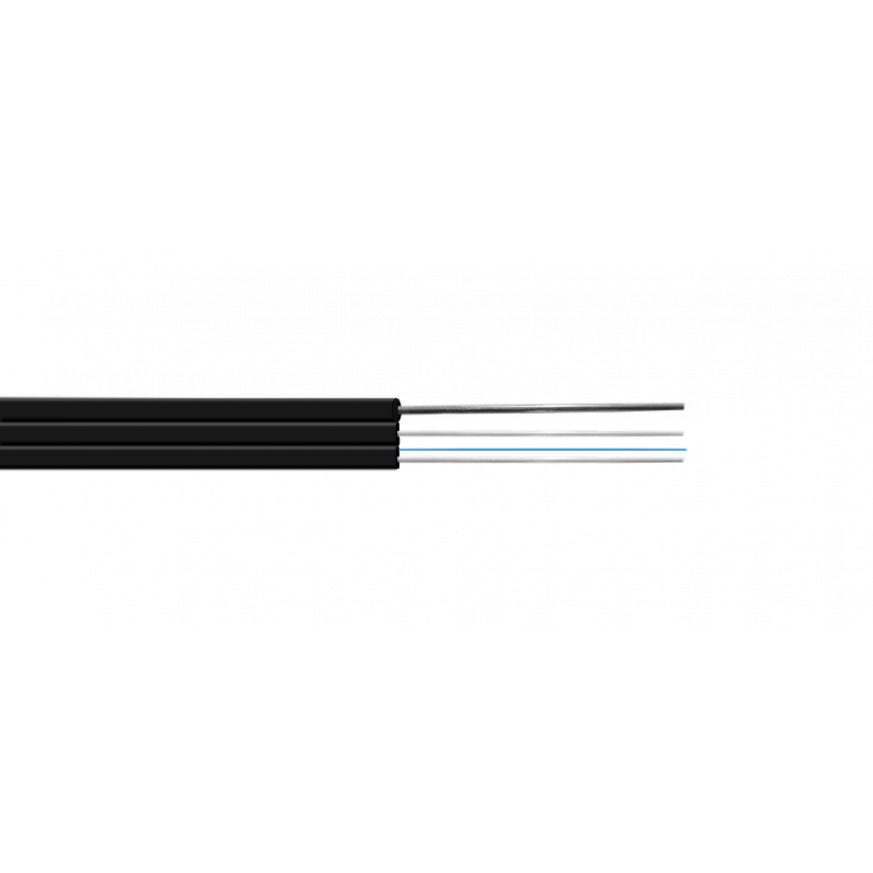 1km LSZH 1-Fibra-SM-G657A2 Portante-1mm 2xFRP Cable Negro Drop Fibra