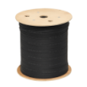 1km LSZH 1-Fibra-SM-G657A2 Portante-1mm 2xFRP Cable Negro Drop Fibra