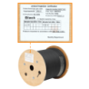 1km LSZH 1-Fibra-SM-G657A2 Portante-1mm 2xFRP Cable Negro Drop Fibra