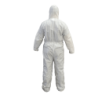 Talla-M Buzo Desechable Blanco Polipropileno con Cierre Gorro